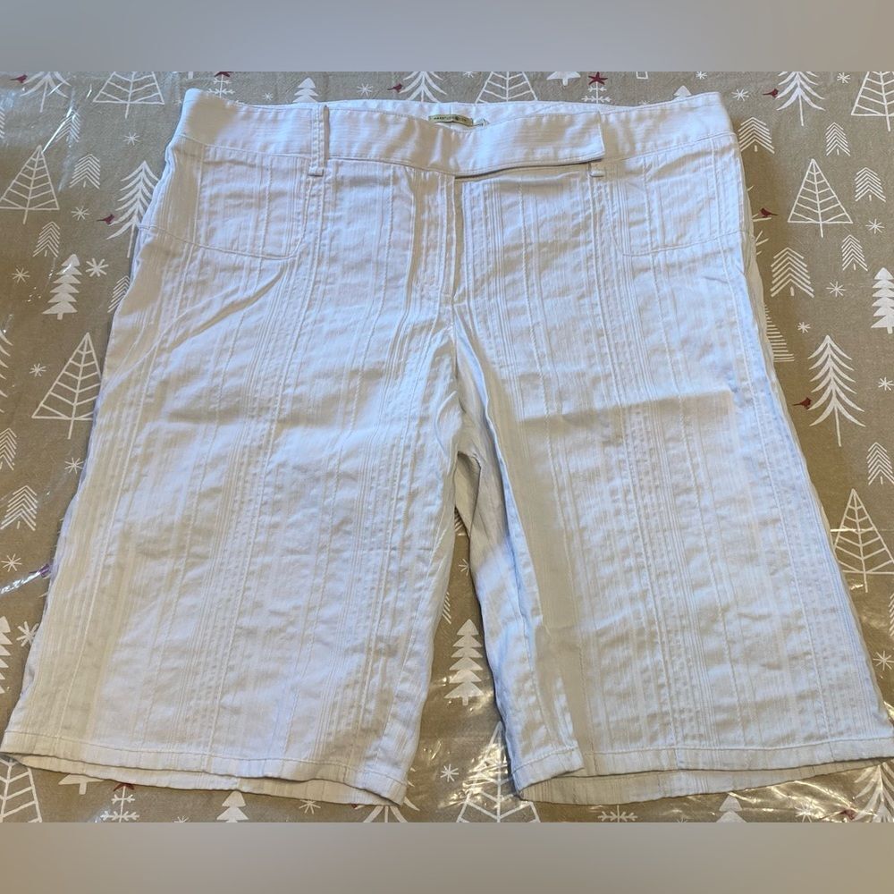 Max Studio White Shorts, size 10. (D12)
